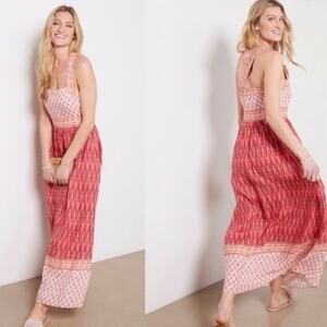 Faherty Women's Gracie Maxi Dress - Pink Gobi Floral - XL - New with tags